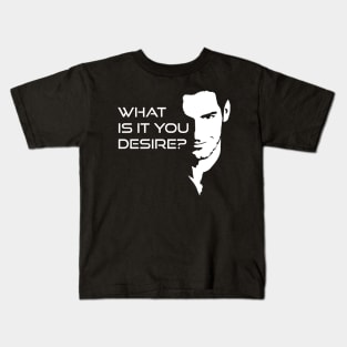 Lucifer Morningstar What Is It You Desire Kids T-Shirt